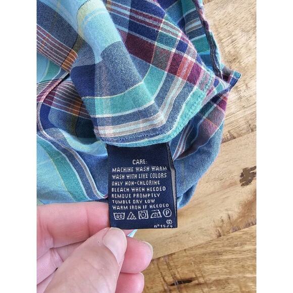 Ralph Lauren Sport Pearl Snap Plaid Western Blouse Women's Size 8 Rodeo Cowboy - Picture 11 of 11